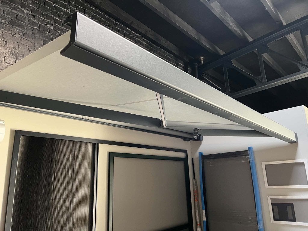 Luifel met LED-lampen, Tuin en Terras, Ophalen