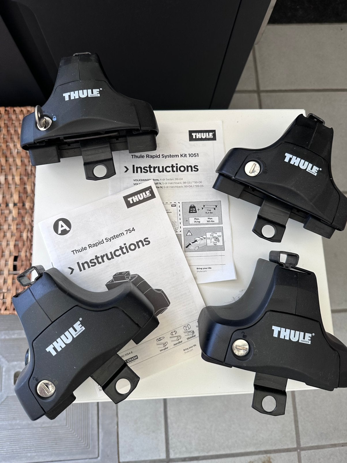 Thule Rapid System 754 + Kit 1051 - compleet, Ophalen of Verzenden, Gebruikt