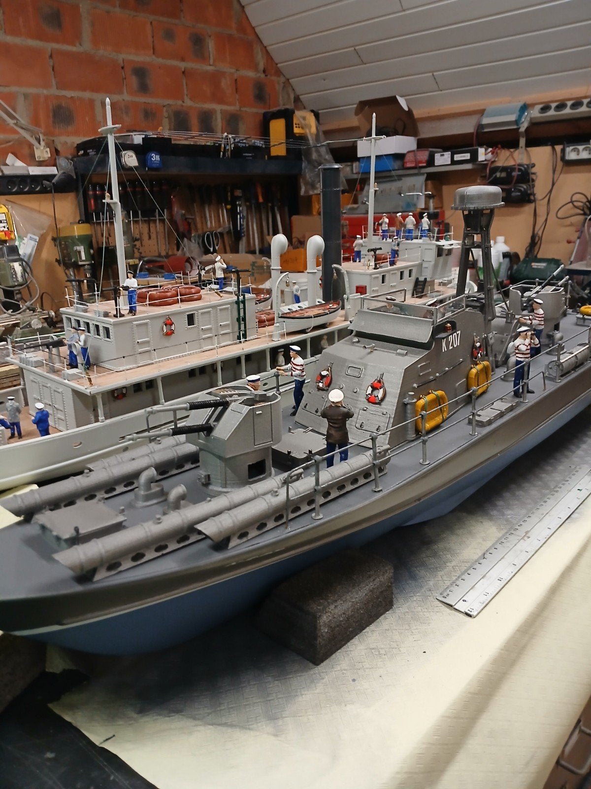 torpedoboot  polyester romp, Hobby en Vrije tijd, Ophalen, Nieuw, Groter dan 1:32
