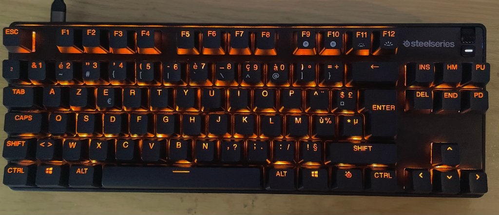 Clavier Apex 9 TKL (Steelseries), Informatique & Logiciels, Claviers, Hot-swappable, Azerty, Comme neuf, Enlèvement