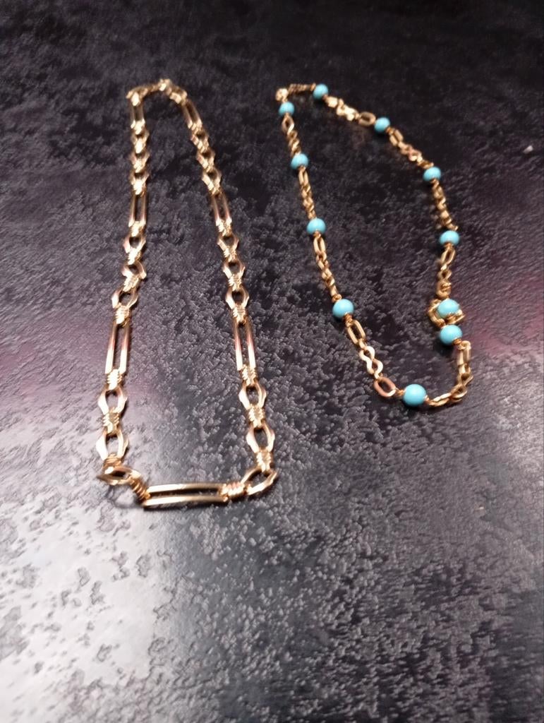 Divers collier sautoir en plaqué or 9 carats, Bijoux, Sacs & Beauté, Or, Or