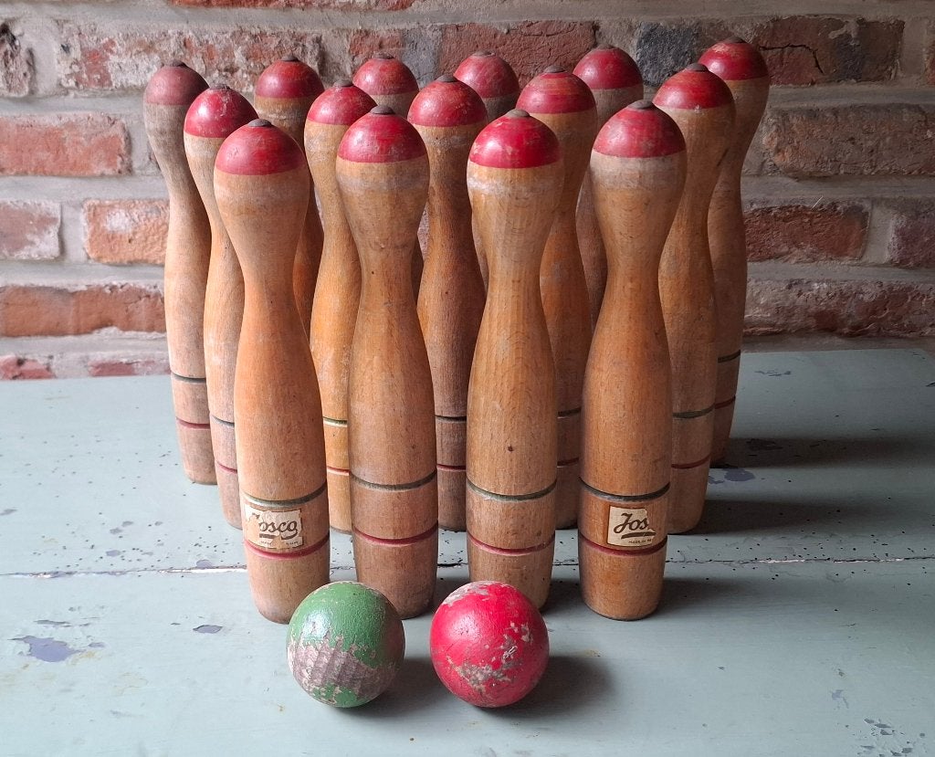 Vintage set (15 stuks) kegels - Josco, Ophalen of Verzenden