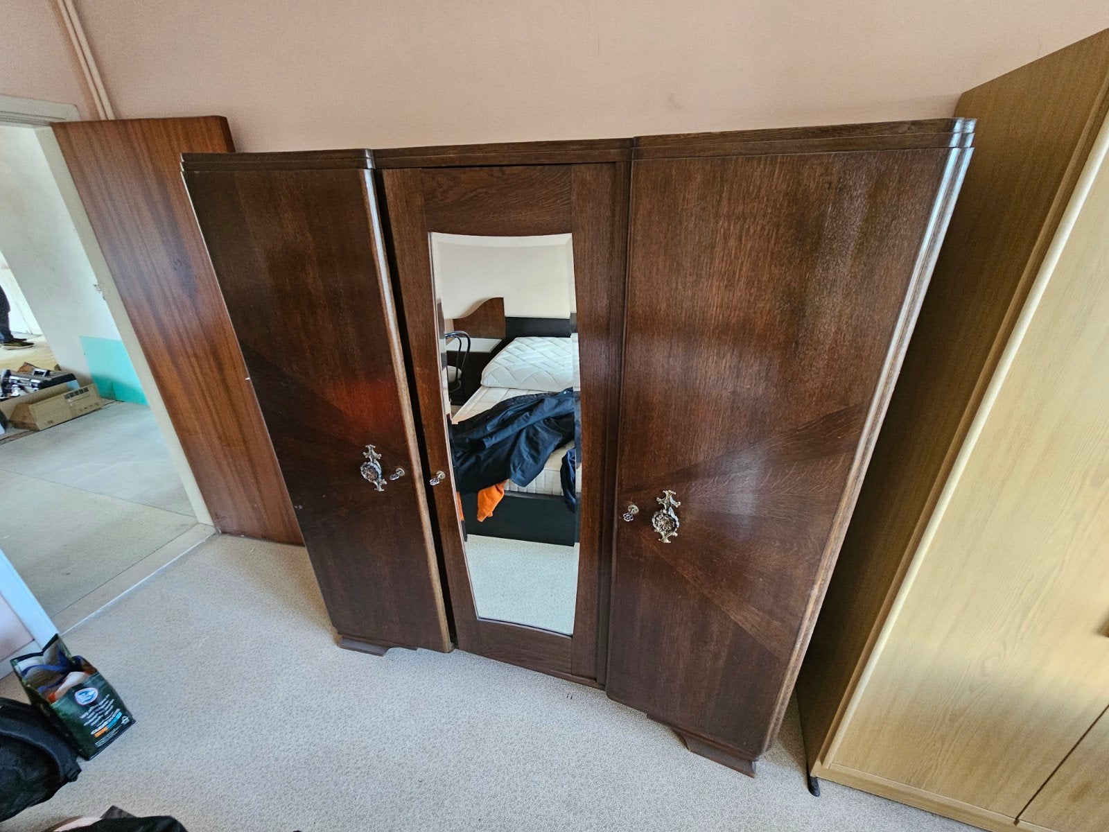 Antieke houten kast, Avec porte(s), 150 à 200 cm, Utilisé, 50 à 75 cm