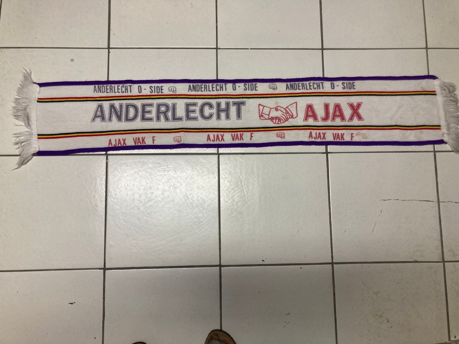 Anderlecht /Ajax  écharpe, Enlèvement ou Envoi, Utilisé