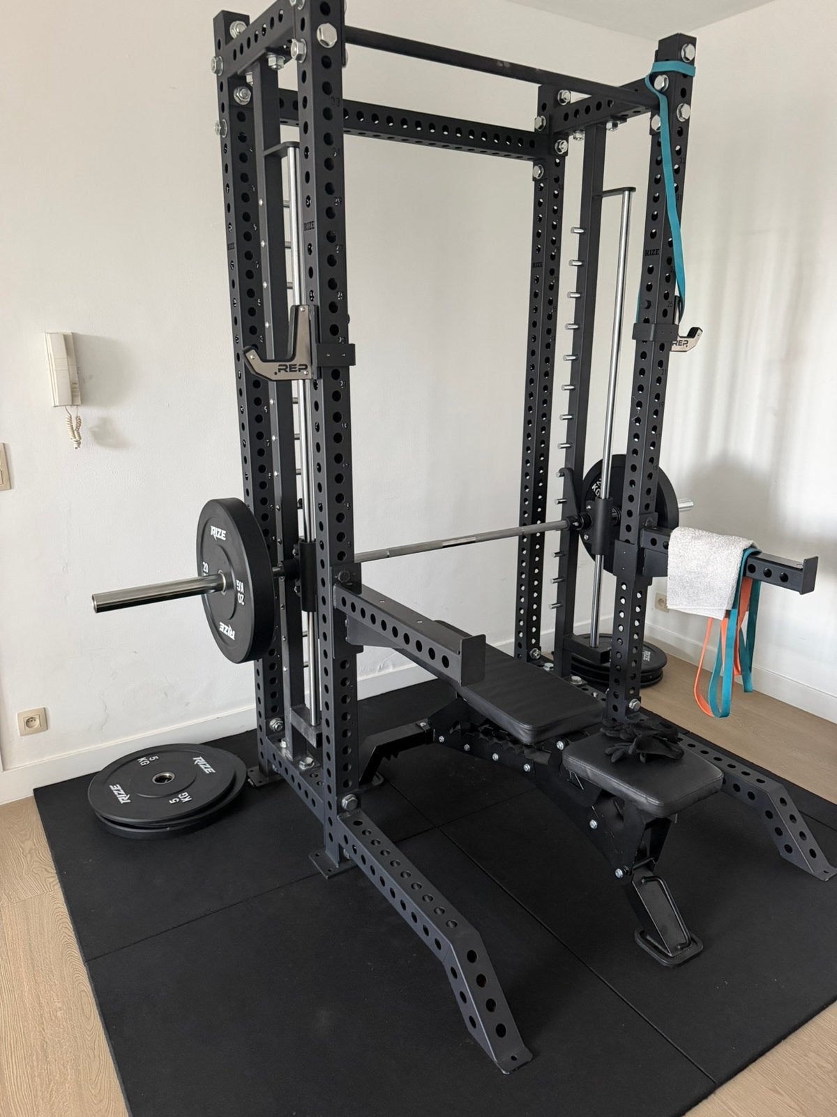 Complete RIZE Homegym – Professionele Fitnessapparatuur –, Sport en Fitness, Ophalen, Zo goed als nieuw, Fitnessbank
