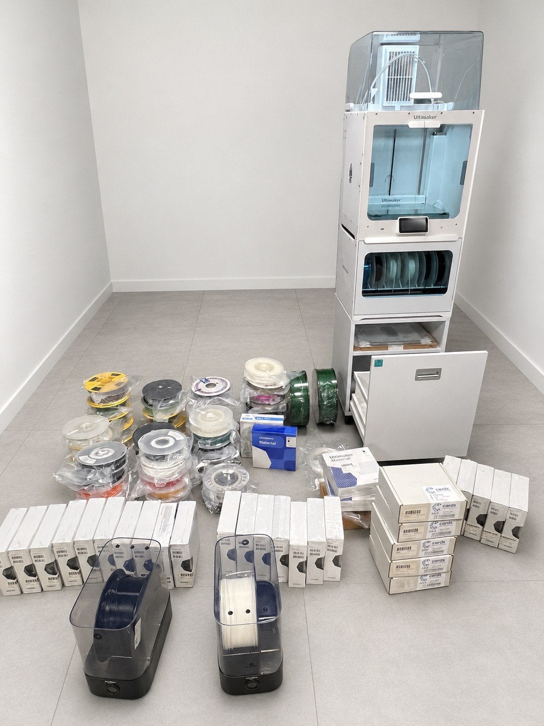 Ultimaker S5 Pro Bundle met Material Station. Zeer compleet!, Computers en Software, Ophalen, Gebruikt, Filament