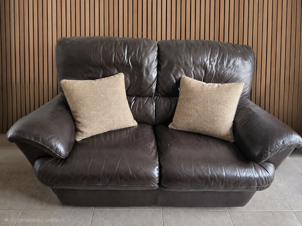 Canapé 2 places en cuir Granfort, 75 à 100 cm, Zeer comfortabel en ondersteunend, Enlèvement, Utilisé