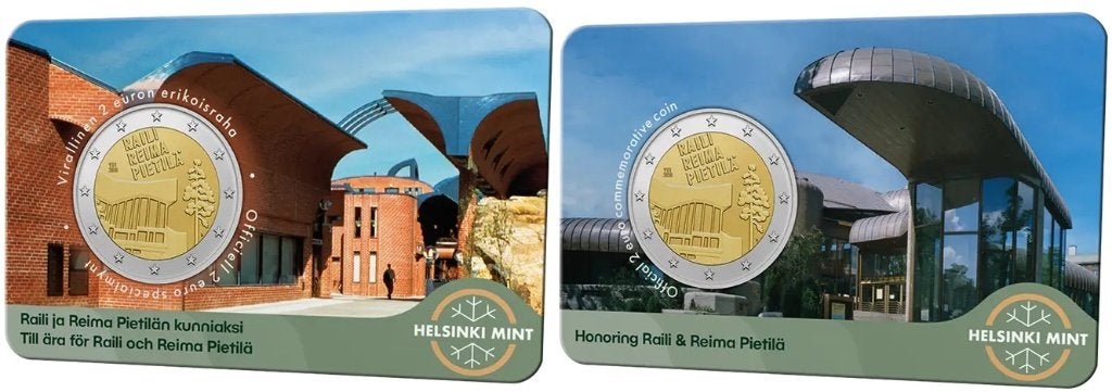Finland 2026 – Raili en Reima Pietlä - 2 euro in coincard, Postzegels en Munten, Munten | Europa | Euromunten, Ophalen of Verzenden