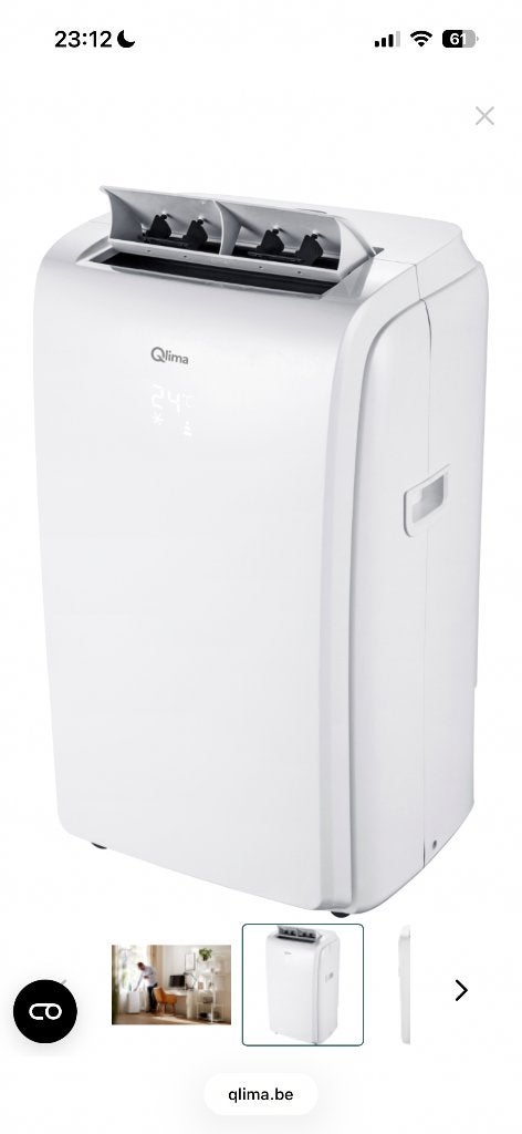Mobiele airco, Elektronische apparatuur, Airco's, Ophalen, 3 snelheden of meer, Zo goed als nieuw, Afstandsbediening