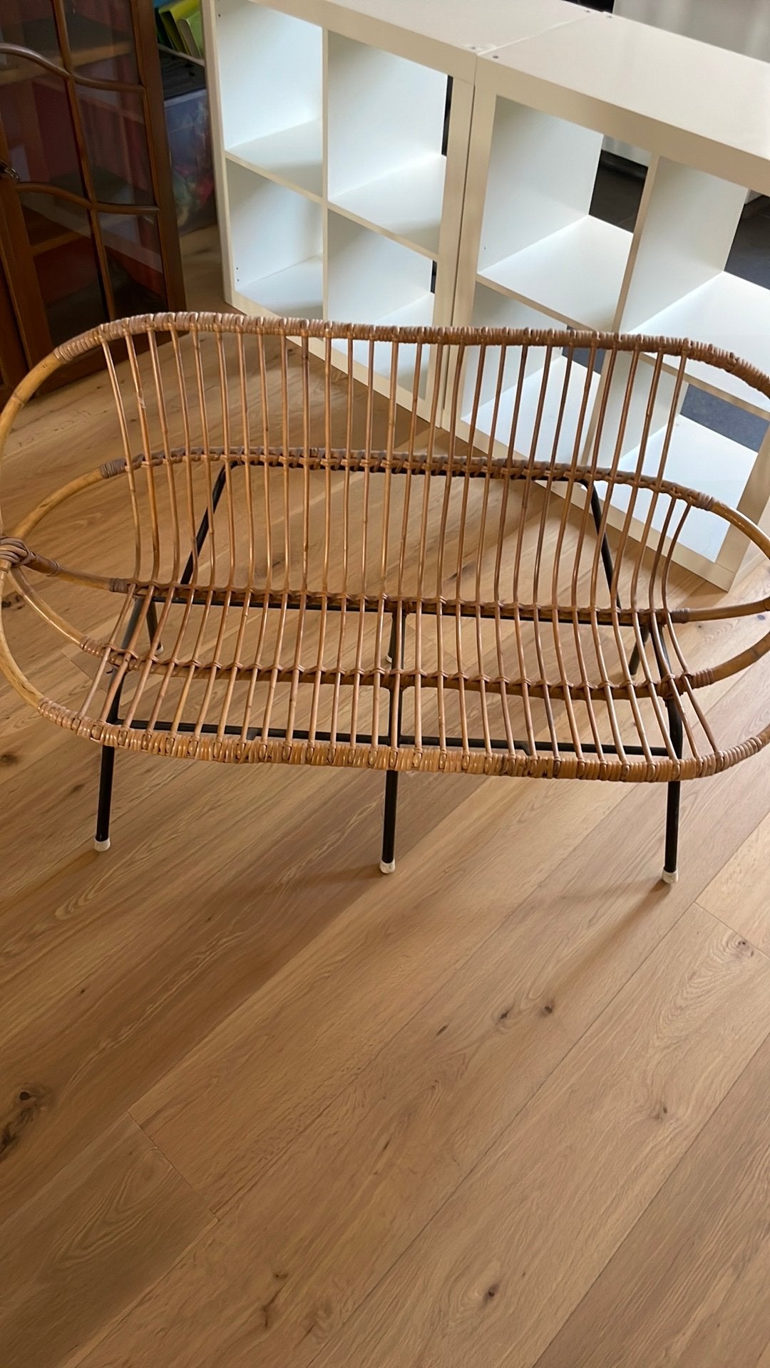 Vintage houten bankje, Ophalen