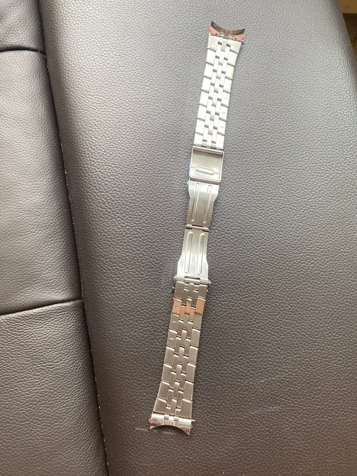 Breitling horloge staal inox band 24mm, Handtassen en Accessoires, Horloges | Heren, Verzenden, Zo goed als nieuw, Staal, Breitling