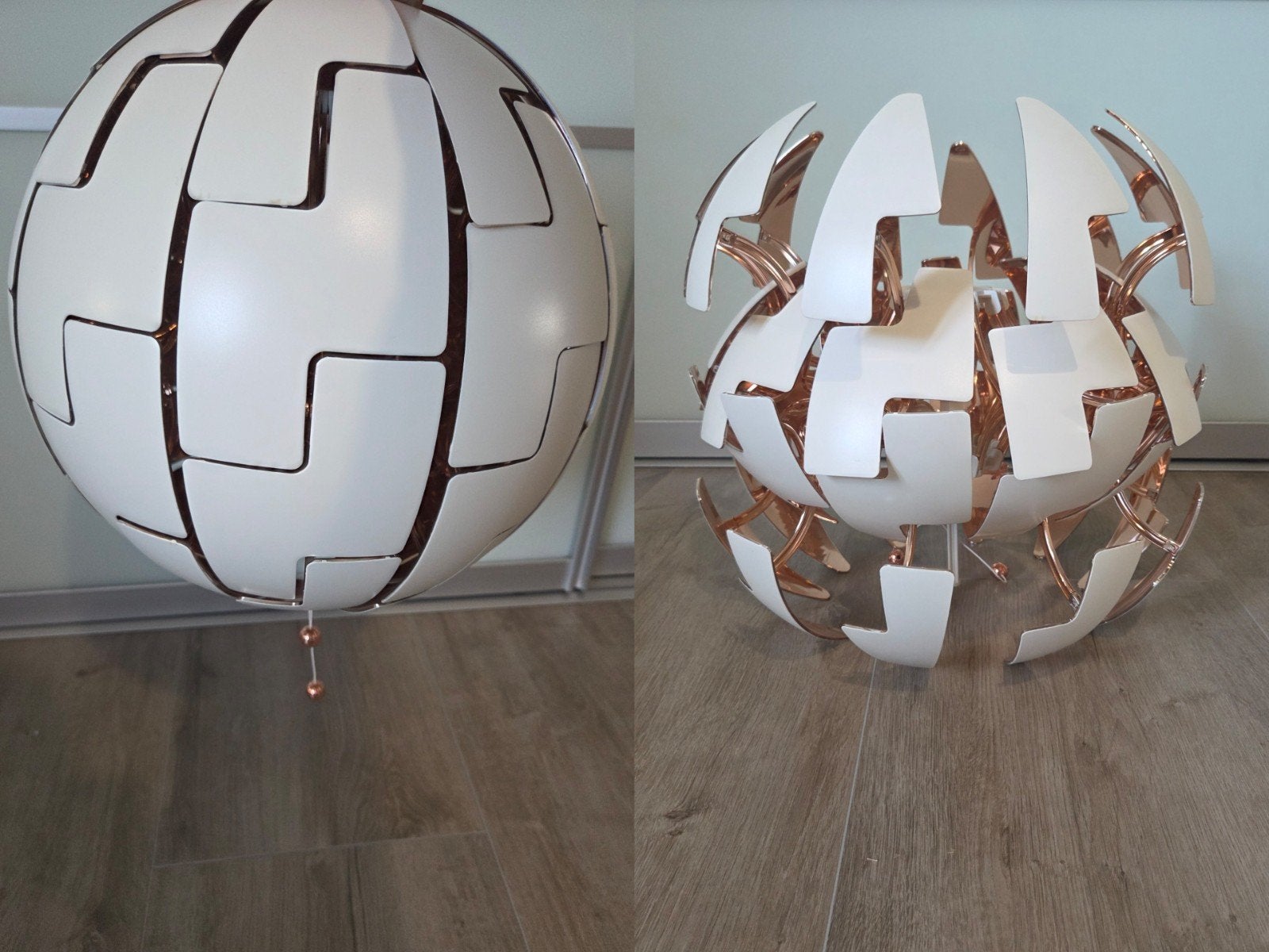Lampe suspendue blanche et cuivrée IKEA PS 2014, Enlèvement, Comme neuf, Modern