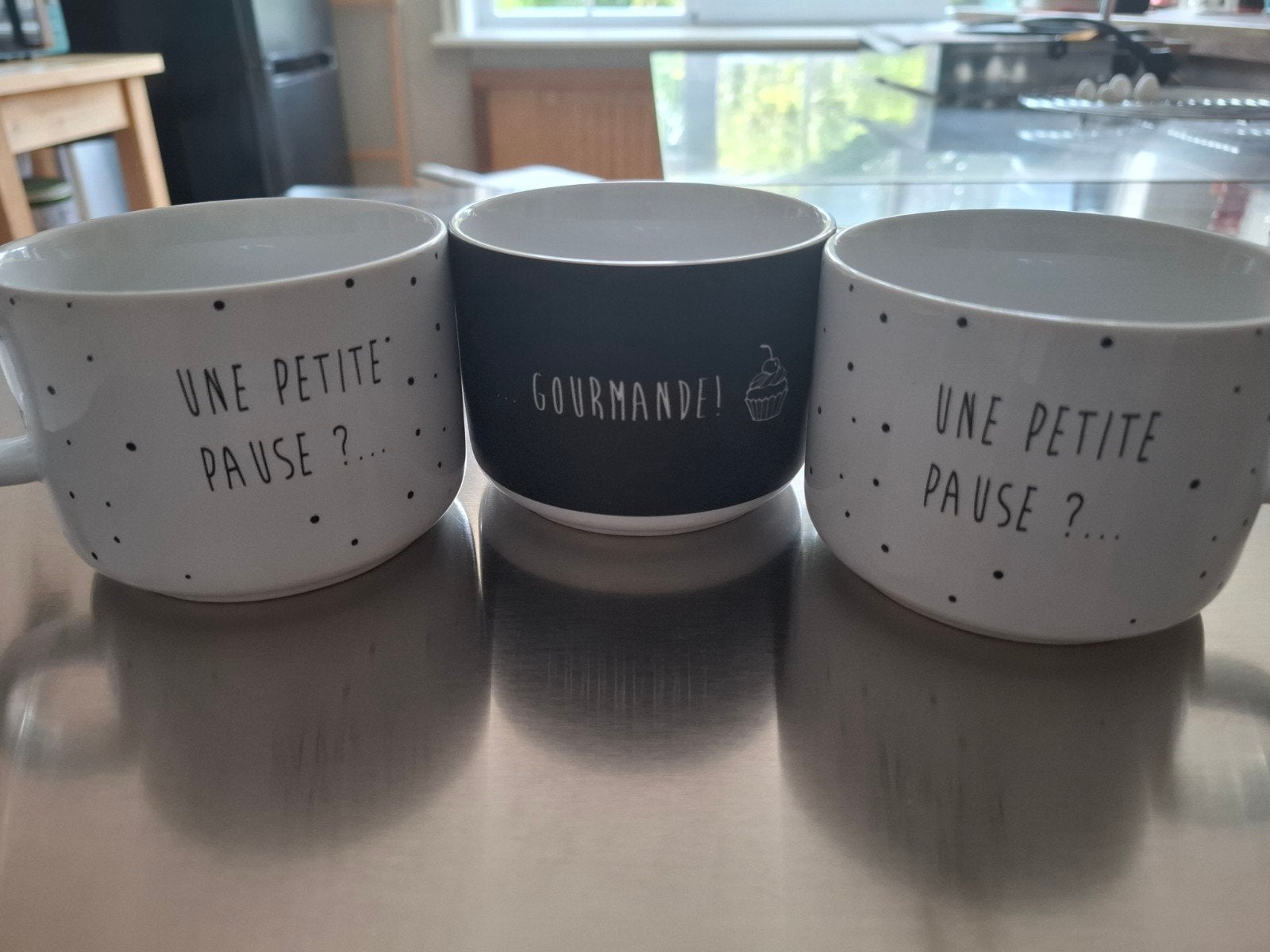 X3 Tasses Petit Dejeuner, Enlèvement