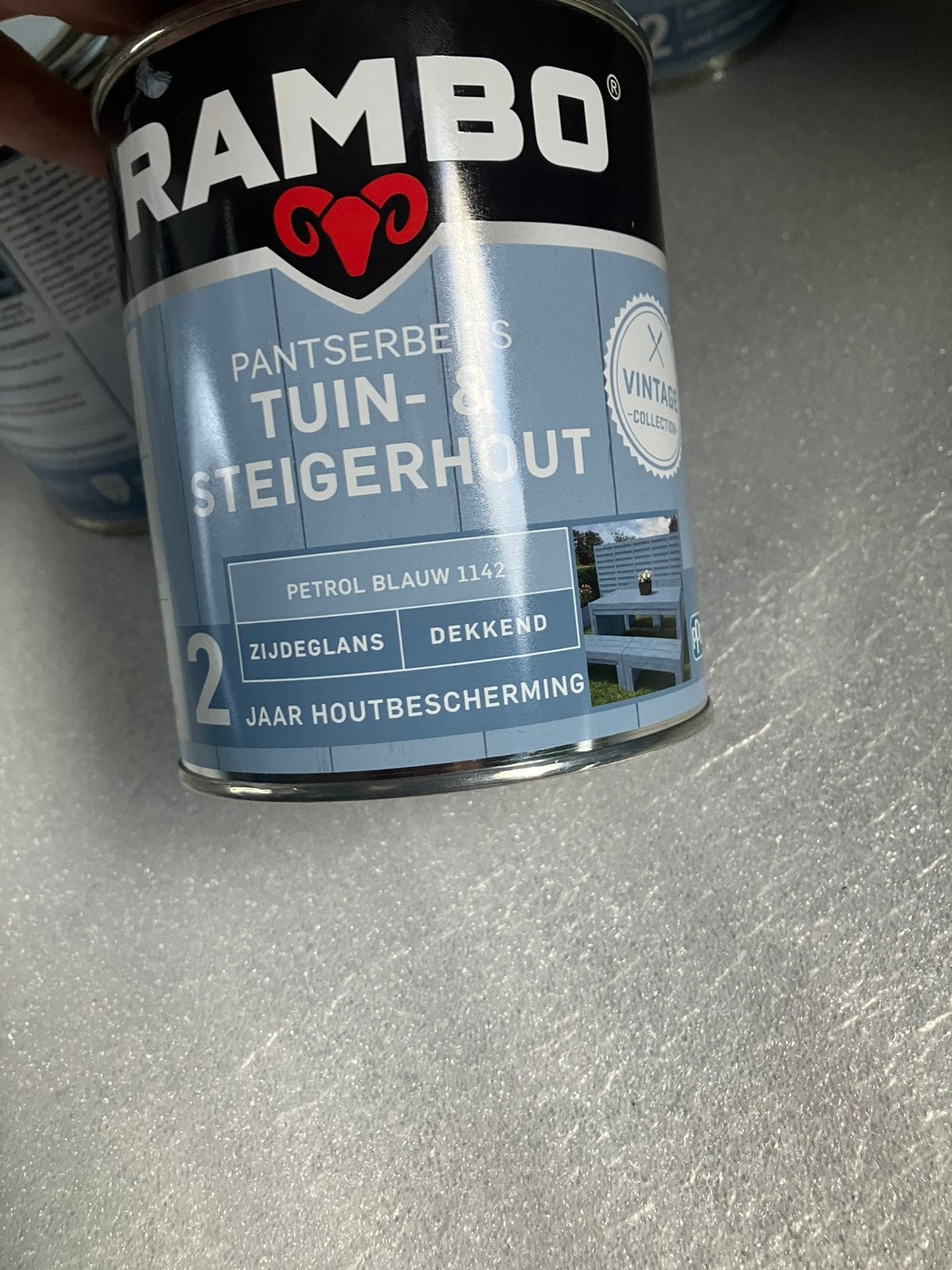 Rambo steigerhout en houtbeits petrol blauw, Bricolage & Construction, Neuf, Moins de 5 litres, Enlèvement, Lasure