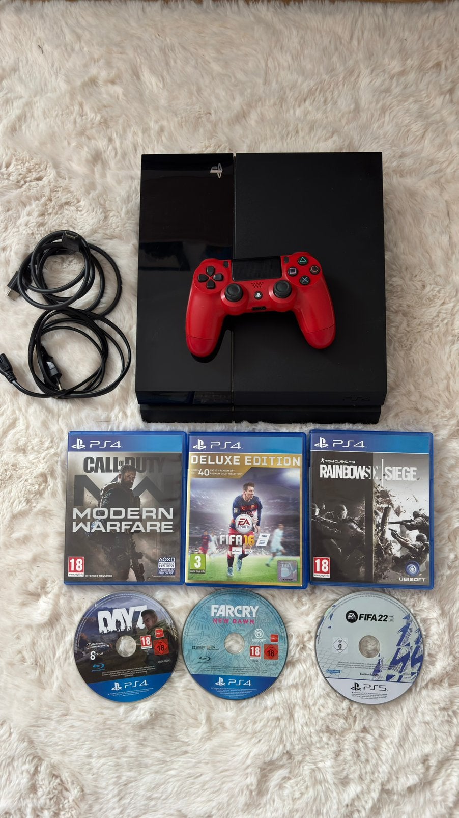 PS4 500GB + rode controller + 6 games + kabels, Games en Spelcomputers, Ophalen, Zo goed als nieuw
