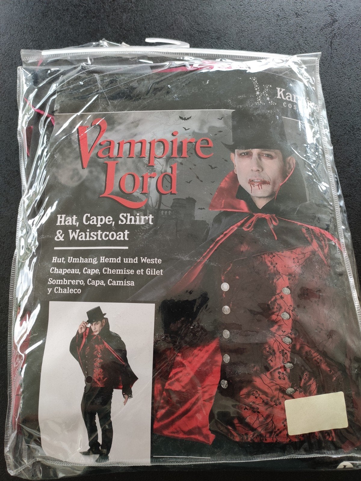 Vampierenpak Halloween, Enlèvement ou Envoi, Karnival costumes, Taille 52/54 (L), Porté