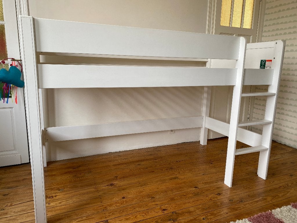 Hoogslaper - wit, Kinderen en Baby's, Ophalen, 85 tot 100 cm, Gebruikt, Hoogslaper of Stapelbed