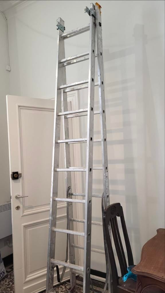 Grote ladder schilderwerken 3 delig uitschuifbaar, Ophalen, Ladder