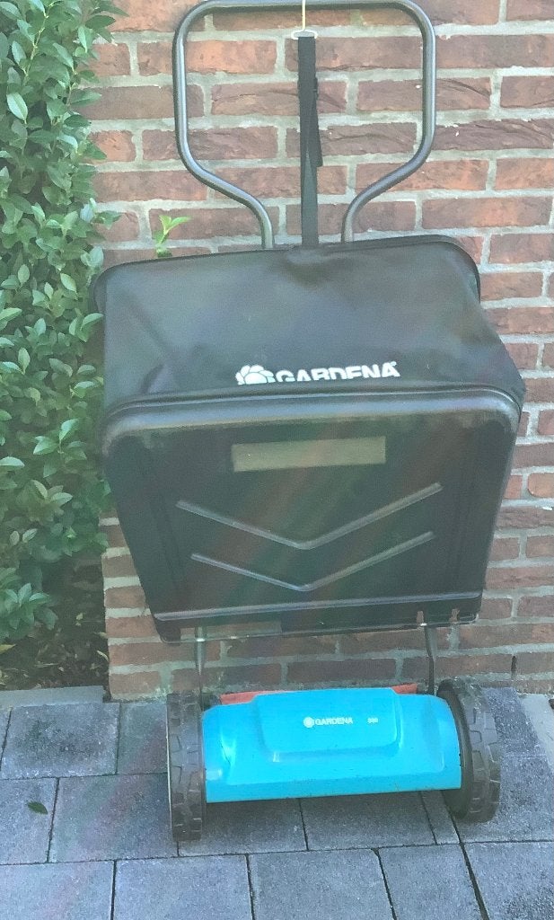 Grasmachine, Ophalen, Gebruikt, Handgrasmaaier, Opvangzak
