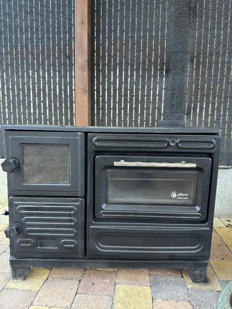 Houtkachel met oven en kookplaat, Huis en Inrichting, Kachels, Ophalen, Gebruikt, Houtkachel, Vrijstaand