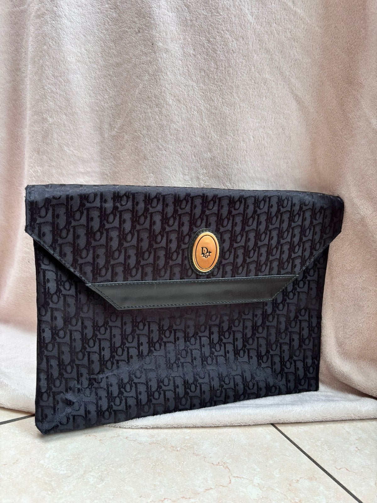 Pochette Christian Dior vintage en toile, Bijoux, Sacs & Beauté, Enlèvement ou Envoi, Utilisé, Bleu, Sac à bandoulière