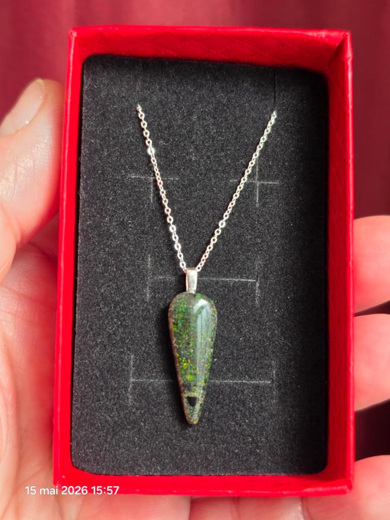 Pendentif avec opale matrix Andamooka d'Australie, Neuf, Enlèvement, Avec pierre précieuse, Argent