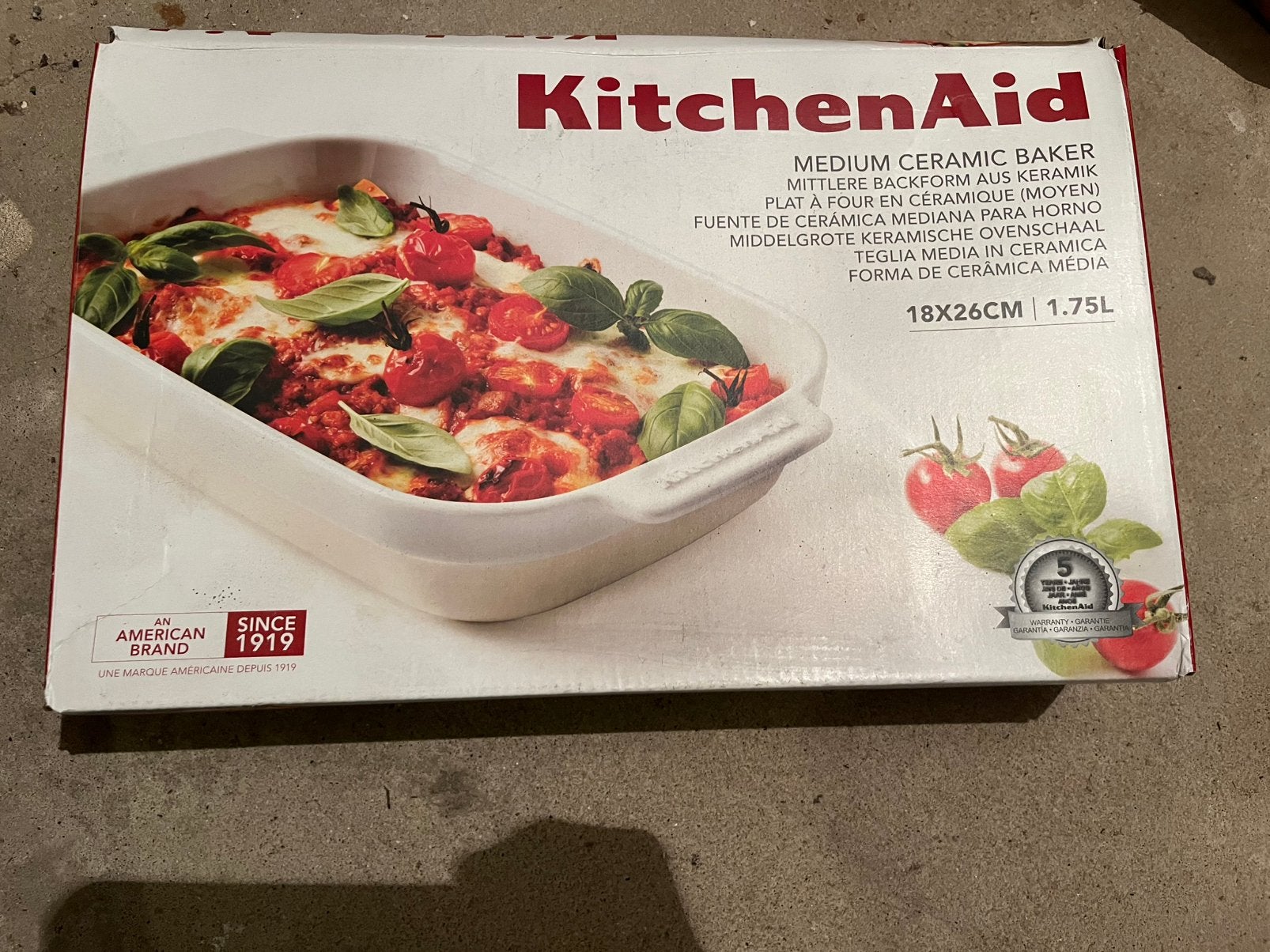 Plat à four en porcelaine blanche KitchenAid, Enlèvement ou Envoi
