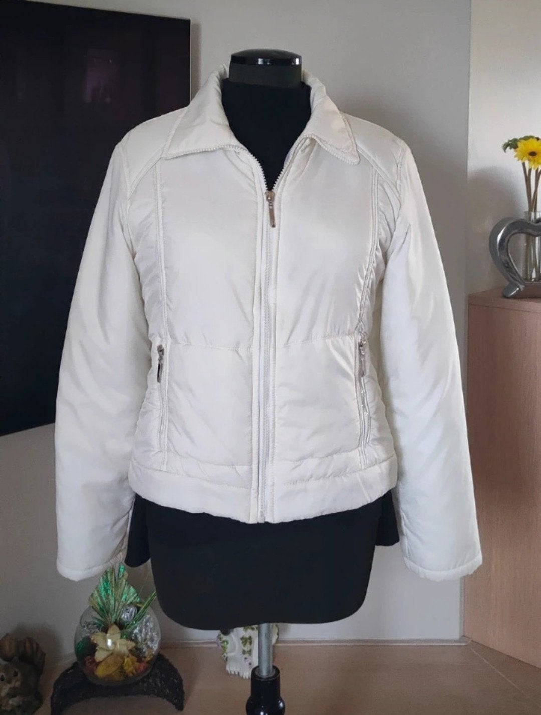 Manteau blanc matelassé Taille 16 ans  176, Enlèvement ou Envoi, LAIDA, Utilisé, Fille