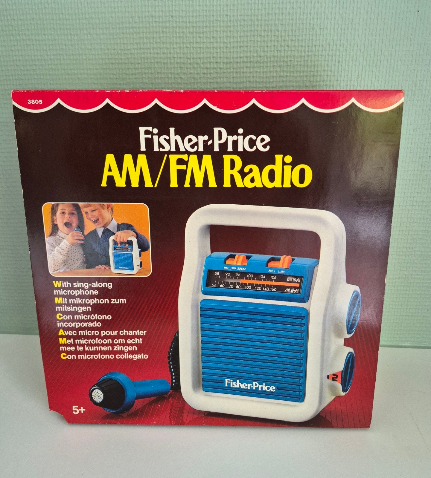 Fisher-Price AM/FM-radio met meezingmicrofoon 1985, Ophalen of Verzenden