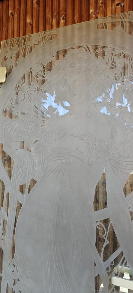 Exclusieve glazen designdeur – Art Nouveau stijl, Ophalen