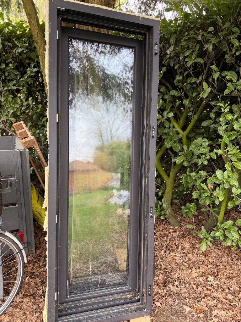 afbraak PVC kiepraam 2000x700mm zwart, Ophalen, Gebruikt