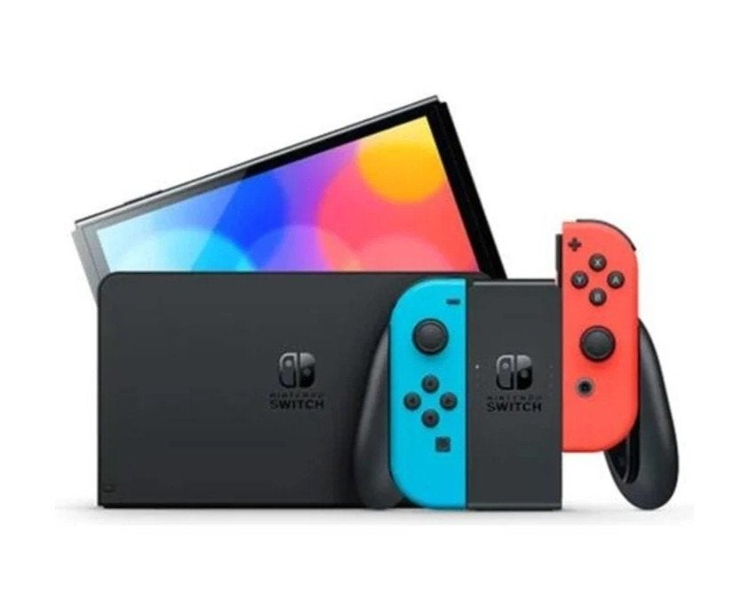 Nintendo Switch + 3 Games + alle originelen accessoires, Switch OLED, Comme neuf, Enlèvement, Avec jeux