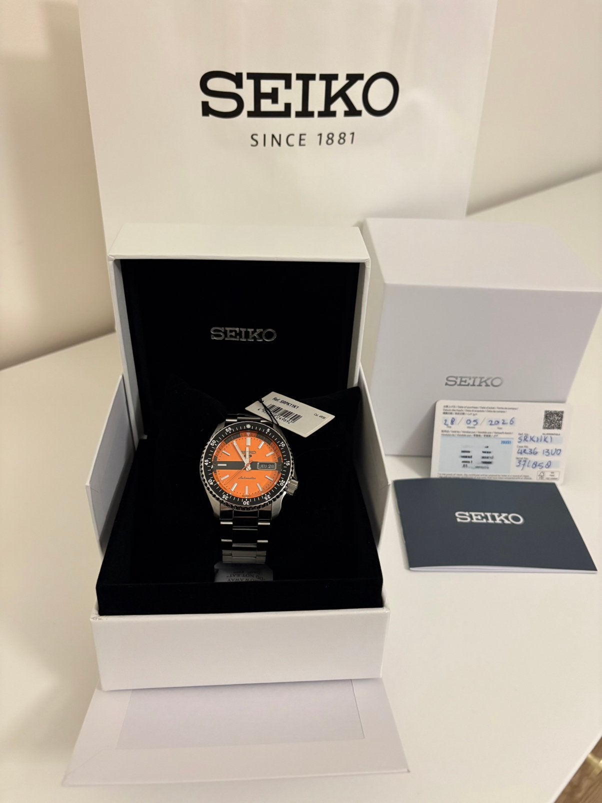 Seiko 5 Sports Automatique Neuve Full Set, Seiko, Enlèvement ou Envoi, Autres matériaux, Autres matériaux