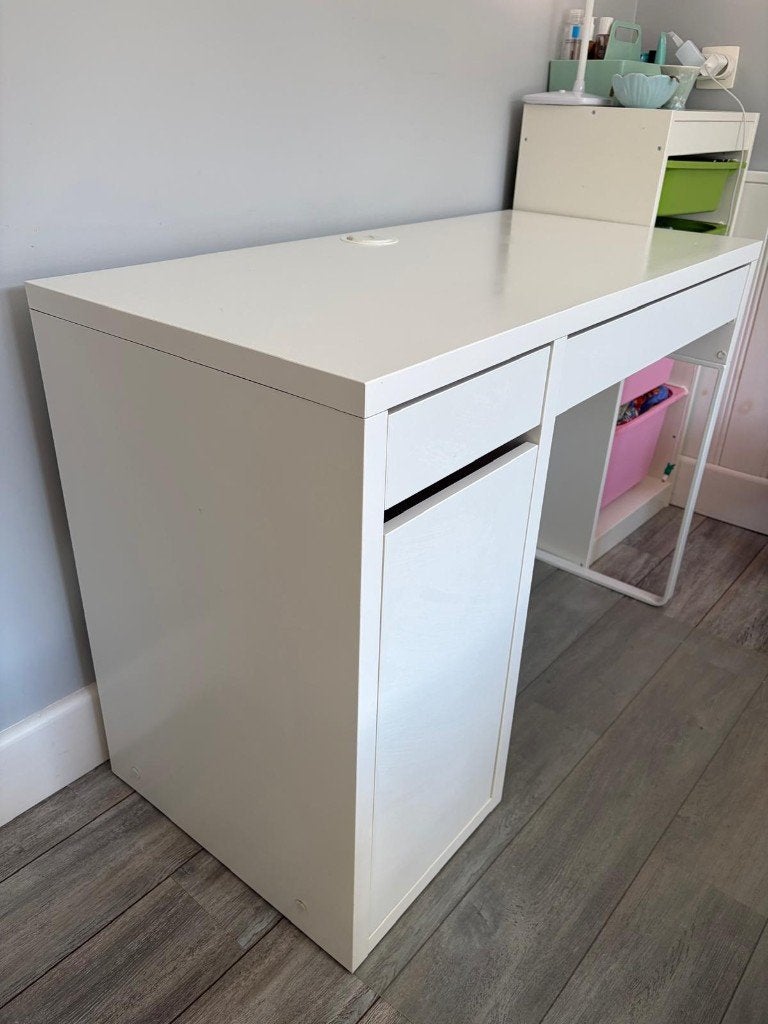 IKEA MICKE Bureau - Wit, Huis en Inrichting, Bureaus, Ophalen, Demontabel, IKEA, Wit