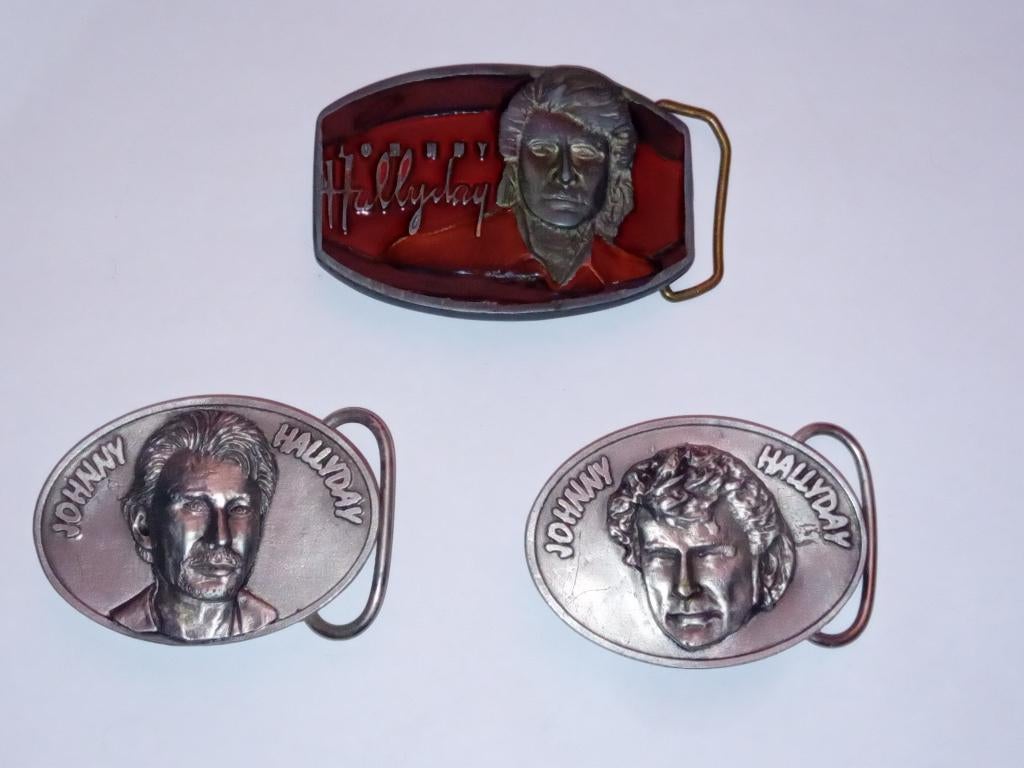 Johnny Hallyday, boucles de ceinture, Enlèvement, Boucle ou Attache amovible