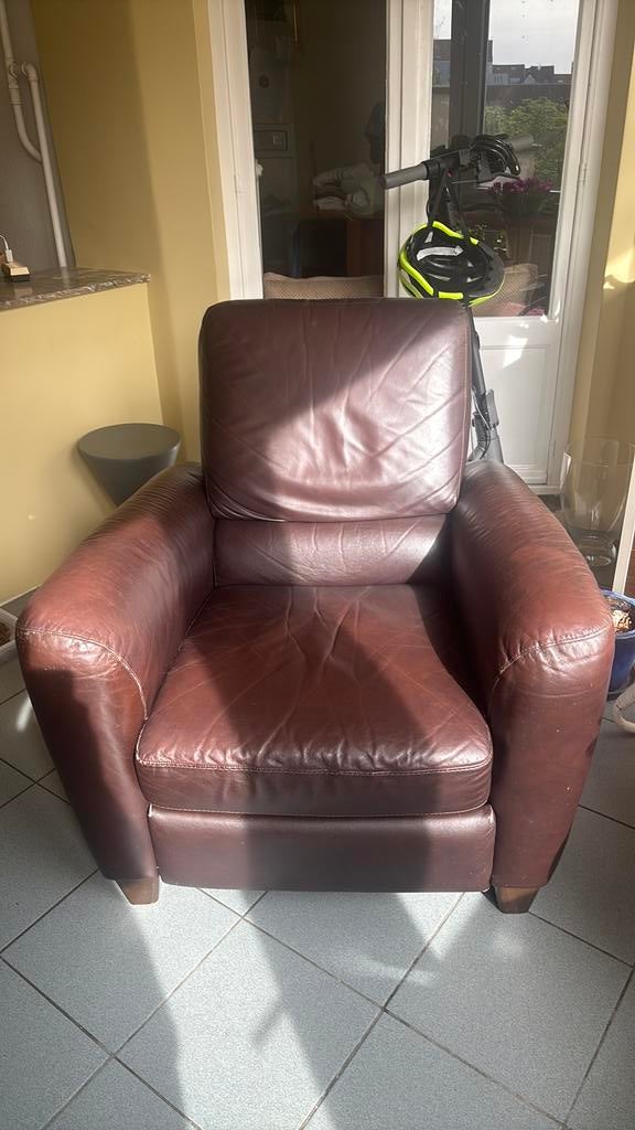 Club en cuir, Maison & Meubles, Fauteuils, Enlèvement, Utilisé, Cuir, 75 à 100 cm