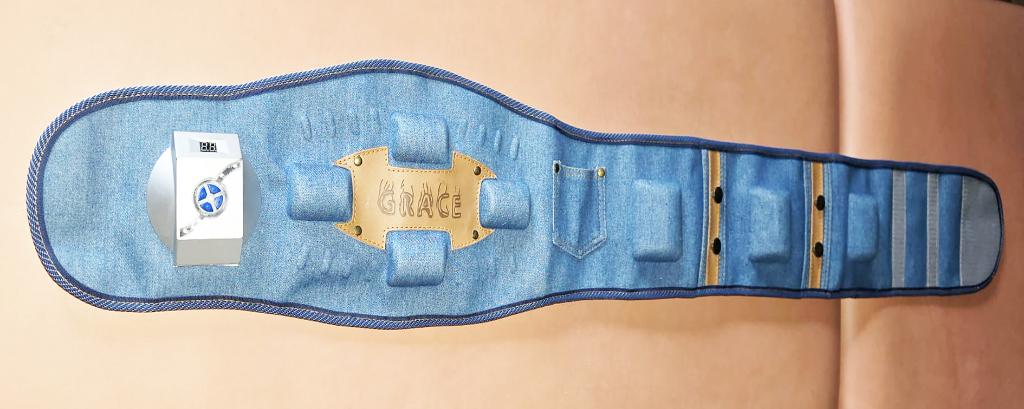 Ceinture de massage "Grace" en jeans, Enlèvement, Comme neuf, Appareil