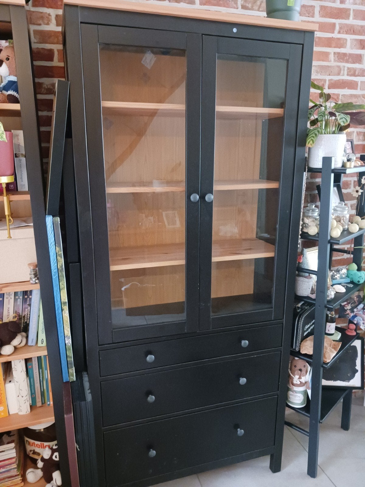 Vitrine kast zwart - IKEA, Maison & Meubles, Enlèvement