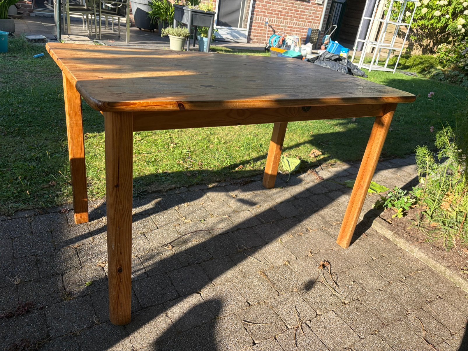 Houten tafel, Ophalen, Gebruikt, 50 tot 100 cm, 150 tot 200 cm