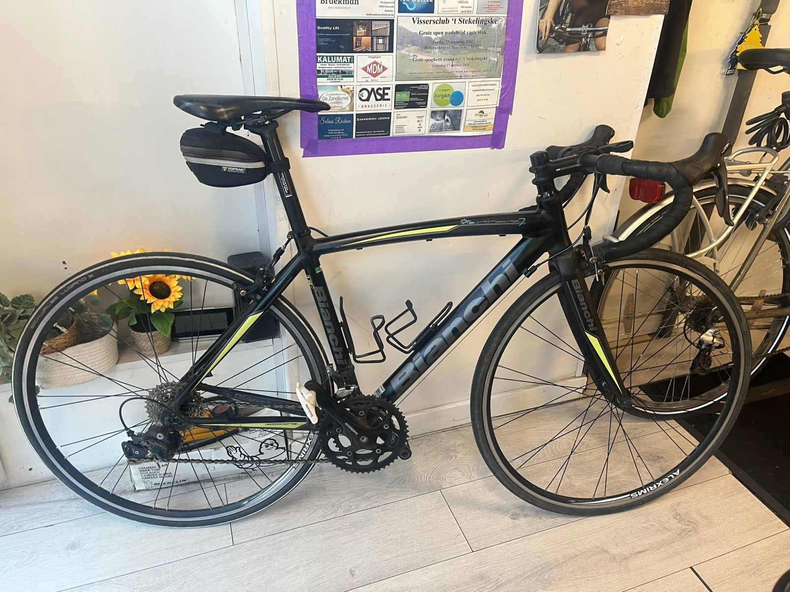 Koersfiets Bianchi, Fietsen en Brommers, Ophalen, 28 inch, Gebruikt, Vering