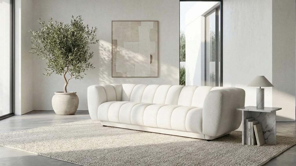 Neuf & -16% Promotion Sublime Canapé Allure Beige Clair, 100 à 125 cm, Luxe, Haut de gamme, Enlèvement ou Envoi, 200 à 250 cm