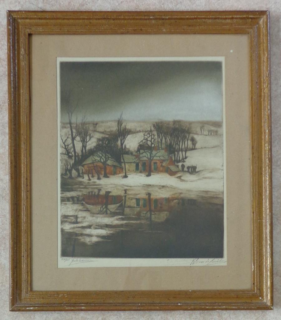 VALERIUS DE SAEDELEER / HUTJE VAN VISSER / ETS 67x59cm KADER, Ophalen of Verzenden