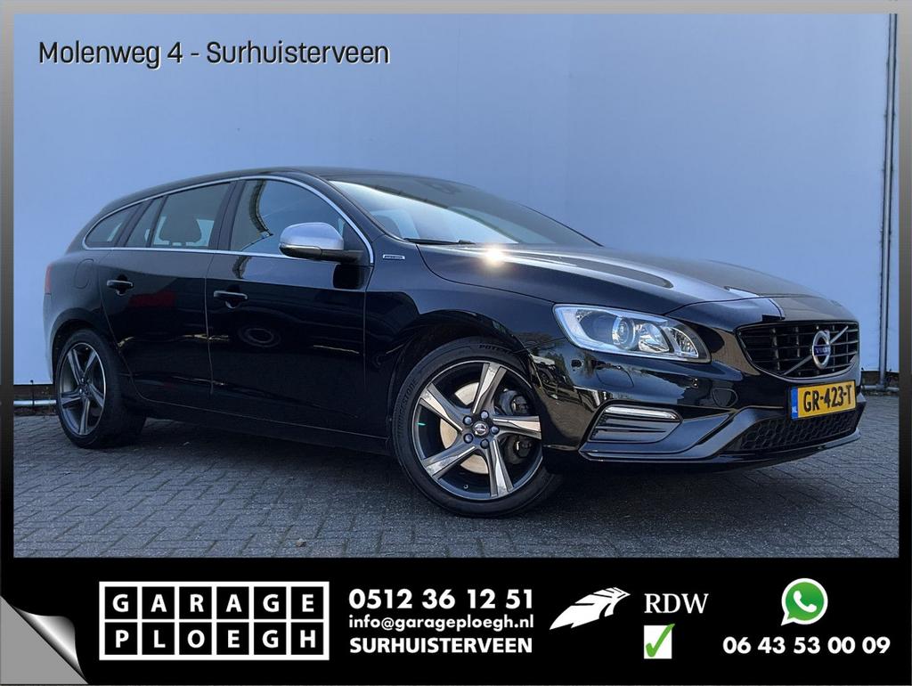 Volvo V60 2.4 D6 Twin Engine R-Design Trekhaak Leer Nav/Crui, Auto's, Volvo, Bedrijf, V60, 4x4, ABS, Adaptieve lichten, Airbags