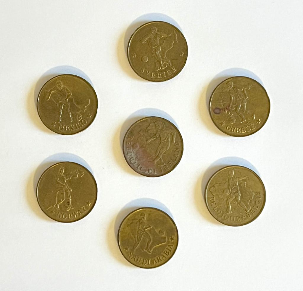 Lot de 7 jetons World Cup 1994, Enlèvement ou Envoi, Autres matériaux