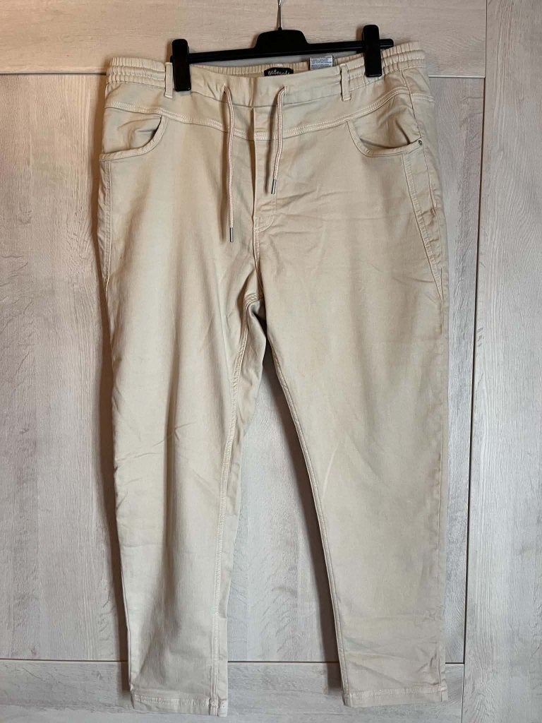 broek  ms mode stretch beige 50 amper gedragen deel katoen, Beige, Ophalen of Verzenden, Zo goed als nieuw, MS Mode