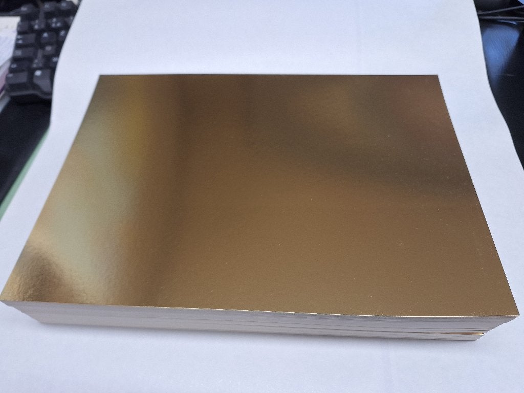 Karton Goud Papier 250 gram A4 + gratis 29.7 x 10.5 cm, Enlèvement, Neuf