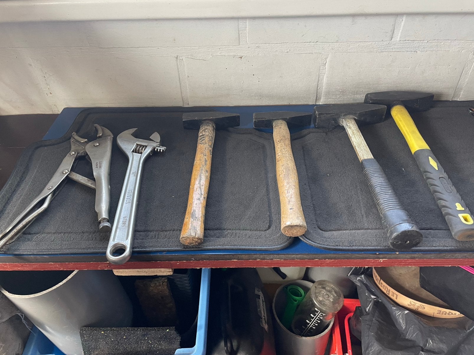 4 hamers ,engels sleutel ,vasthoutang, Doe-het-zelf en Bouw, Gereedschap | Handgereedschap, Ophalen, Hamer