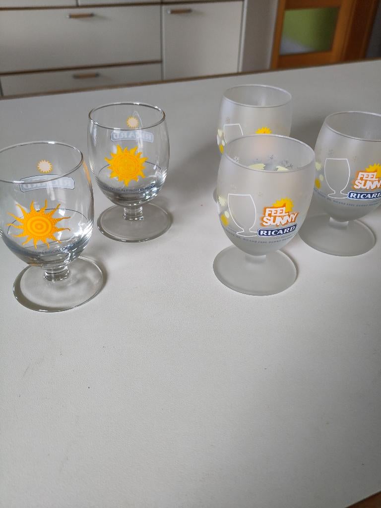 Lot de 5 verres Ricard, Enlèvement ou Envoi, Comme neuf