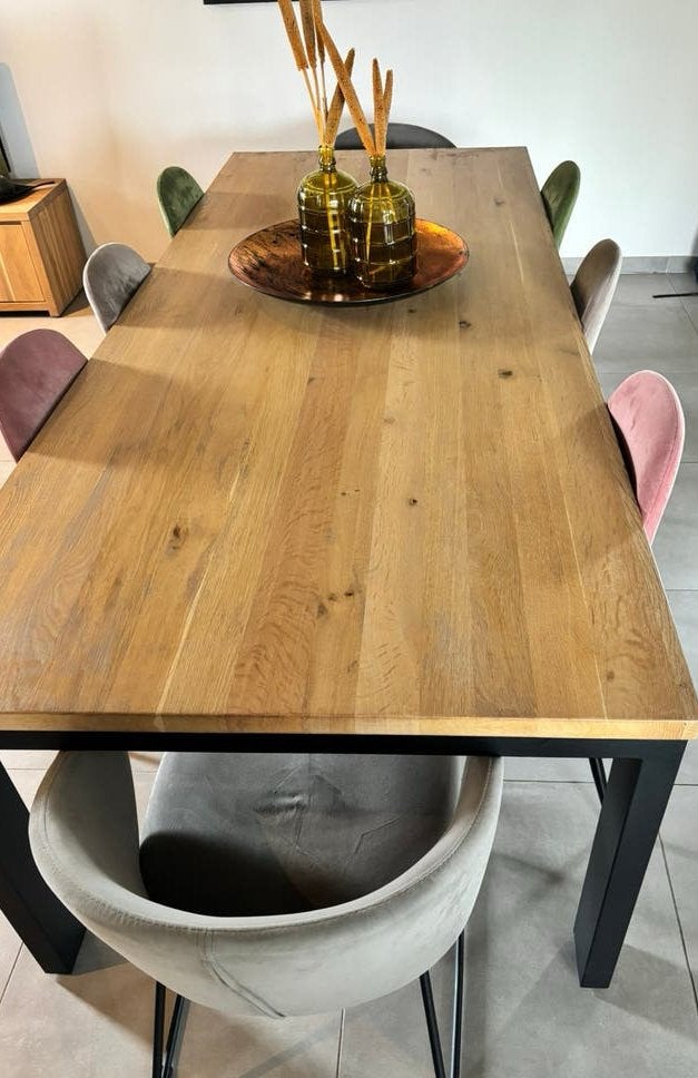 Tafel met 8 stoelen, Ophalen, Gebruikt, 200 cm of meer, 50 tot 100 cm