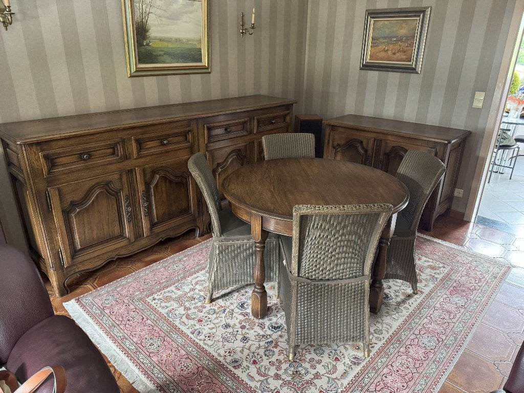 Table ronde en chêne français massif, Antiquités & Art, Enlèvement